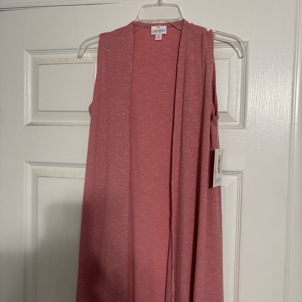 LuLaRoe Joy Dusty Rose Sleeveless Cardigan